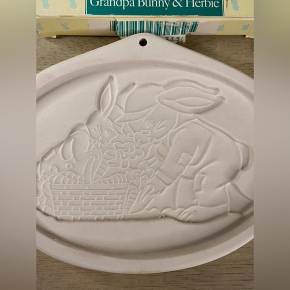 Longaberger Easter Cookie Mold Vintage In Box 1995 & 1996 Easter‎ Bunny & Basket - Picture 11 of 16